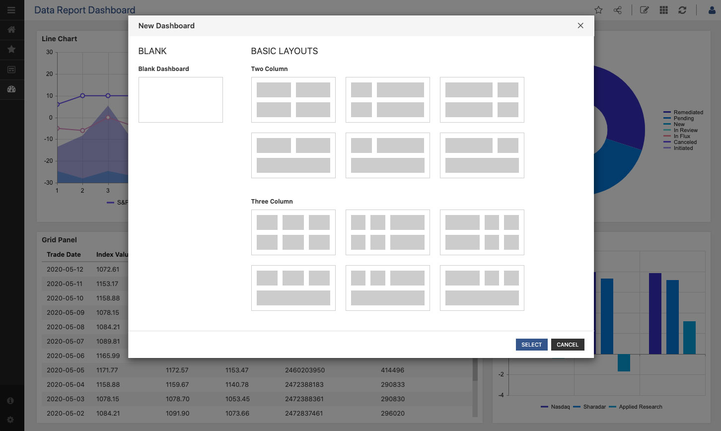 Data Reporting Screenshot