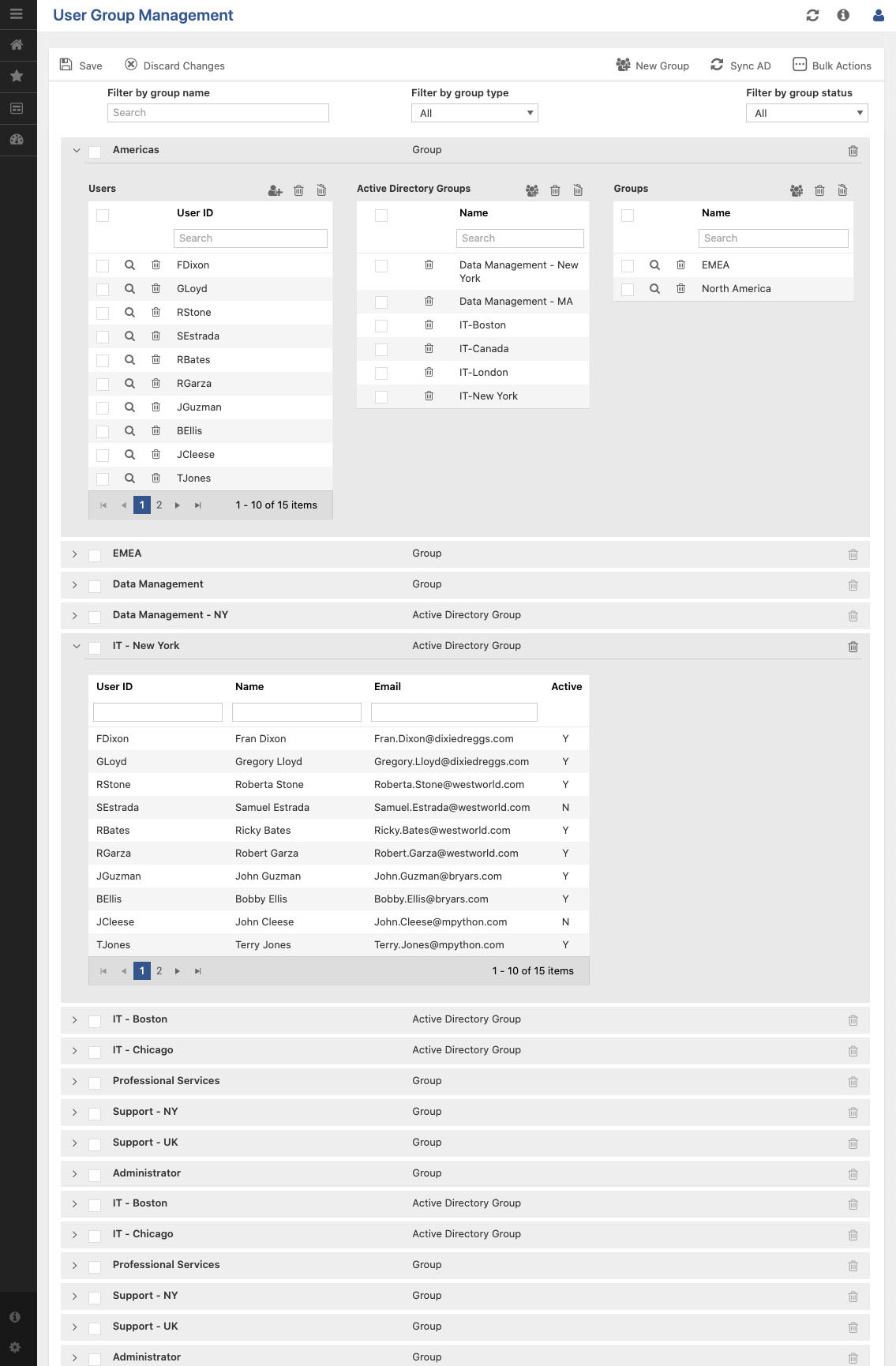 Data Reporting Screenshot
